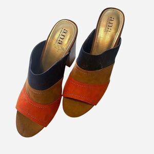 Ana Roanoke Women's multi-Mules size 9 1/2M
